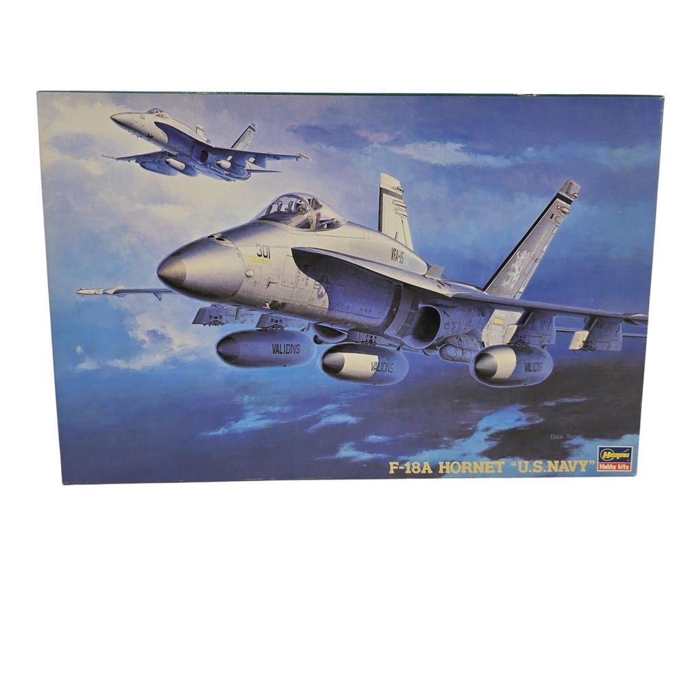 Hasegawa F-18A Hornet Navy 1/48 P25 07024 NOS Japan Model Kit OPEN Parts Sealed